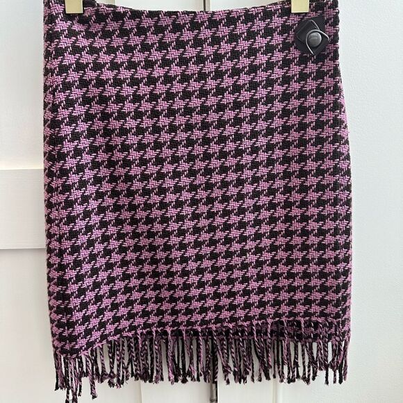Elliott Lauren pink and brown wrap skirt with fringe. Size 6 - Picture 13 of 13